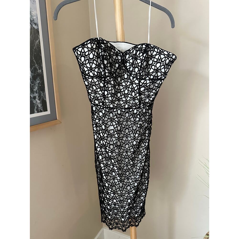 Black and White midi cocktail dress